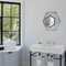 Uniquewise Decorative Metal Wall Mounted Modern Mirror - Perfect for Living Room, Bedroom, Bathroom Vanity, Entryway, or Hallway, Adding Elegance and Charm to Your Space